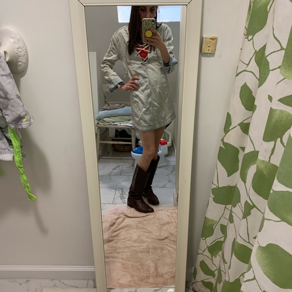 Free People denim tunic XS - Picture 3 of 4